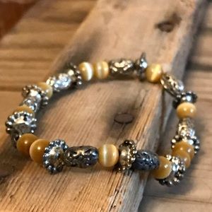 3/$15 Tan and Silver Bracelet